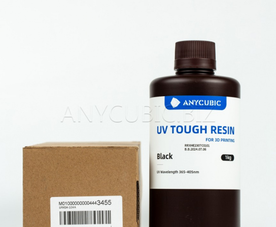 Фото 3 - ЧОРНА Гнучка фотополімерна смола Anycubic Flexible Tough Resin BLACK 1КГ