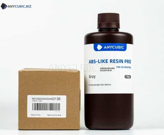 Фото 2 - Сіра Aбс-подібна Фотополімерна смола про 1кг | Gray ABS-Like Resin Pro Anycubic 1kg