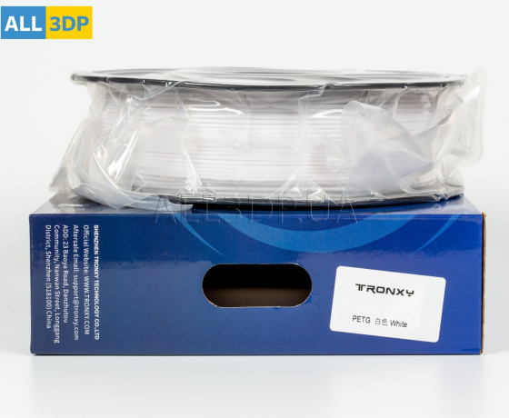 Фото 6 - Білий PETG пластик Tronxy для 3D принтера 340m | 1 кг | 1,75 мм