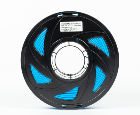 Фото 5 - TPU Filament (пластик) для 3D принтера Блакитний 1кг, 1.75мм