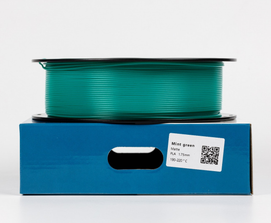 Фото 2 - М'ятно-Зелений Матовий Пла Пластик 1кг | 1.75мм | 330м
