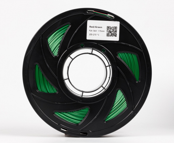 Фото 4 - Червоний Зелений Пла Пластик Шовковий | PLA SILK Red Green 1кг | 1.75мм | 330м
