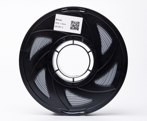 Фото 6 - Срібний PETG (ПЕТГ) coPET пластик для 3D принтера | silver PETG 1кг | 1.75мм | 330м