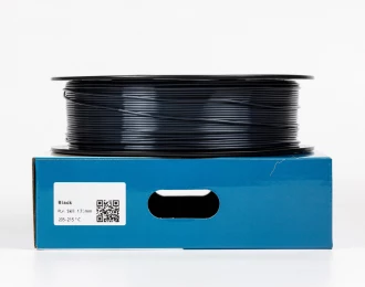 Чорний Пла Пластик Шовковий \ PLA SILK Black 1кг | 1.75мм | 330м